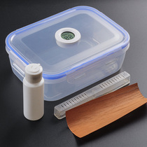 Transparent Plastic cigar Humidor Box with Hygrometer Humidor Strip Cedar wood chip lock box Storage box Portable