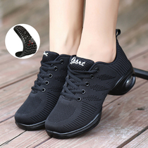Black dance shoes wear fashion Yang Liping square dance shoes spring and autumn summer dance shoes womens soft bottom water ice dance shoes
