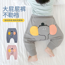 Baby large pp pants spring and autumn outside wearing autumn male and female baby fart pants Early autumn young children Mens Bag Autumn Autumn Clothing