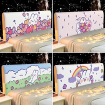 Bedside cover cover simple Cartoon All-inclusive soft bag universal dustproof bed back cover protective cover elastic bed headgear