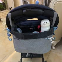 Japanese baby stroller hanging bag large capacity bb adhesive hook hanging bag accessories storage bottle storage bag cart Universal