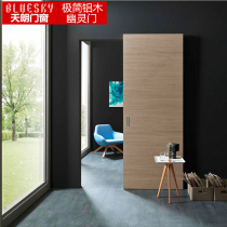 Ghost door Invisible sliding door Sliding door Hanging door Aluminum wood bedroom door No lower track Very narrow minimalist household interior door