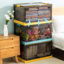 (Recommended by Wei Ya) book storage box foldable book sorting box transparent student dormitory storage box