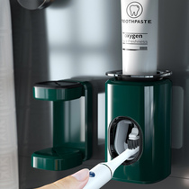  Automatic toothpaste squeezer artifact Wall-mounted toothbrush squeezer set Household punch-free wall-mounted shelf ZT