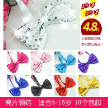 June 1 childrens bow tie graduation performance red tie baby stage performance boy sequin bow tie girl collar flower