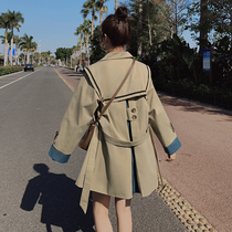 French windbreaker womens little man 2021 new spring and autumn Korean version of loose khaki temperament British short coat