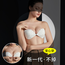 Chest stickers for women to take wedding photos dresses special gathers upper suspenders large breasts small breasts invisible silicone breast stickers underwear