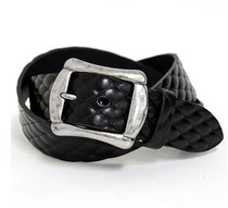  Japanese straight hair 2013 new DEEP ZONE belt Tochigi leather quilted design black