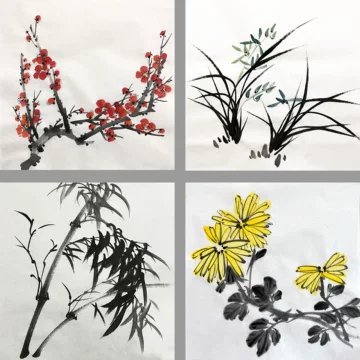 水墨画梅兰竹菊-水墨画梅兰竹菊促销价格、水墨画梅兰竹菊品牌- 淘宝