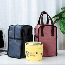 Double handle insulation bag carrying pot bag lunch box bag Students go to school with rice lunch bag