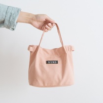 Summer new trend womens shoulder handbag fashion canvas bucket bag lunch bag childrens lunch box bag