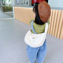 Childrens shoulder bag boys and girls Han fan catwalk hand bag baby mini shoulder bag canvas bag accessories bag