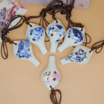 Jingdezhen high temperature 6-hole pottery flute childrens teaching special performance trumpet professional tuning ancient style gifts