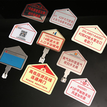 Power plant valve signboard stainless steel corrosion reflective paint uv safety nameplate equipment identification aluminum alloy reflective