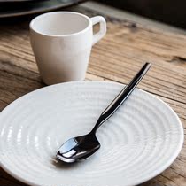 Export Nordic style black titanium-plated long-handled spoon main meal spoon fried rice spoon split meal spoon