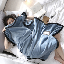 Air-conditioning small blanket quilt Sofa with office nap Single spring and summer thin coral velvet lunch break cover blanket