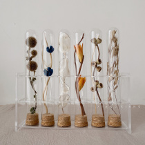 Glass test tube dried flower specimen combination retro ornaments home homestay plant decoration with hand gift birthday gift