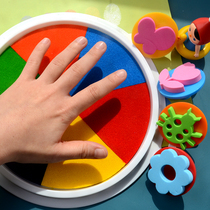 Childrens finger painting color printing clay Kindergarten large washable painting pigment Palm extension graffiti hand printing plate
