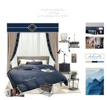 Ruibao 10 m finished curtain installed in place Morandi series short velvet curtain 2