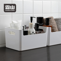 Japan Frost Mountain table storage basket with handle Plastic Cosmetics storage box ins kitchen cabinet storage basket