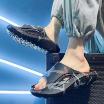 2022 New Slippers Mens Wave Summer Casual Non-slip Anti-Slip and Deodorized Thick Bottom Wear with a word drag and shit