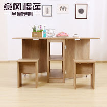 Italian style dining table foldable table one table four stools modern simple dining table restaurant furniture
