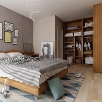Qumei home variety wardrobe custom wardrobe Nordic modern minimalist whole house custom 1 2 meters-1 4 meters