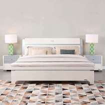 Quanyou home bedroom furniture modern minimalist Nordic style bedroom bed double bed board bed room home