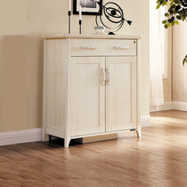 All friends home Nordic simple modern guest restaurant bucket cabinet Floor-to-ceiling locker double draw flat door wooden frame