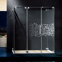 FRAE Philui C13 European luxury shower room square diamond type one-shaped bath screen partition customization