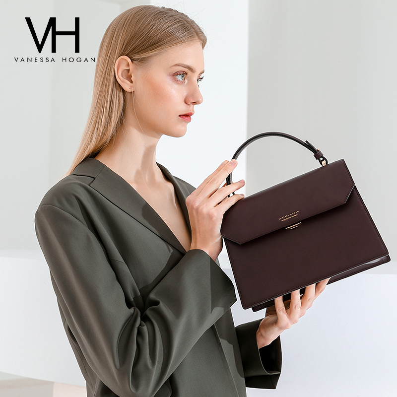 VH bag ladies inclined bag European and American fashion trapezoidal handbag simple 100-tie leisure forest single-shoulder bag
