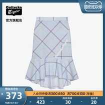 Onitsuka Tiger Tiger official new plaid skirt 2182A243 womens long skirt