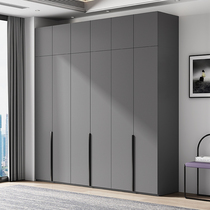 Minimalist wardrobe master bedroom locker wooden combination three four six doors simple environmental protection small apartment household wardrobe