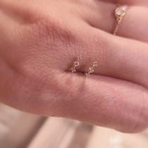 Japan Osaka Direct mail MARISOL 18K gold diamond cross ahkah stud earrings