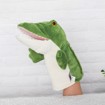 Plush Crocodile Hand Puppet Baby Sleep Appeasement Toy Kindergarten Interactive Performance Little Animal Doll Mouth Can Move