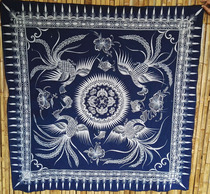 Danzhai batik skills tablecloths Miao batik skills Guizhou batik gifts custom intangible cultural heritage custom plant dyeing