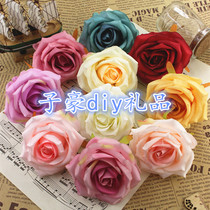 Emulation Diy Rose Flowers Flower Wedding FLOWER WALL HANDMADE FLOWER ARRANGEMENT PROPS DECORATE SILK CLOTH SMALL FAKE FLOWER HEAD
