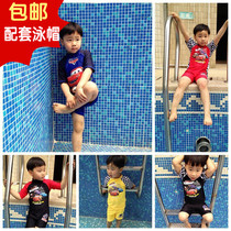 New McQueen Cartoon childrens one-piece swimsuit boy boy baby hot spring swimsuit car story