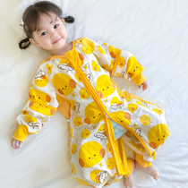 Baby Sleeping Bag Baby Summer Thin Spring Summer Pure Cotton Young Children Gauze Sub legs Anti-kicks are versatile in the Four Seasons