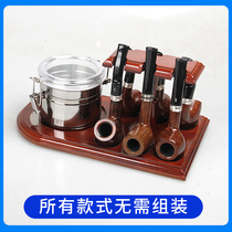 douyun Pipe Holder Holder Holder cigar ashtray Rosewood solid wood pear single multi-position stainless steel hinge accessories