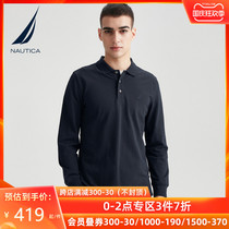 NAUTICA notika mens 2021 Autumn Winter New Business casual lapel long sleeve polo shirt KO1320