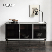 Special Nordic NORHOR Singapore MIC Studio Italy minimalist NOIR glass metal sideboard