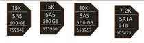 HP G8 G9 Capacity Label Server Hard Drive Bay Label