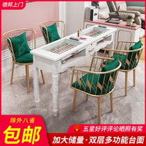 Nail table single double double layer European paint dressing table nail art table special price economy table and chair set