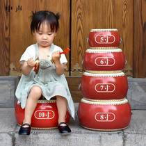 Drum cowhide childrens toy drum Kindergarten size drum Beating drum hall drum Gong drum Percussion instrument
