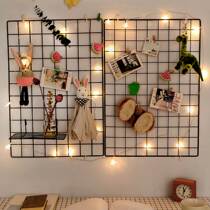 Album Wall Mesh Red Room Renovation Grid Shelf Pat Standing Photo Wall Decoration Dorm Room Good Object Decoration Pendant