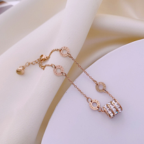 Titanium steel anklet small waist temperament simple niche design Girlfriends personality fashion female jewelry net celebrity students