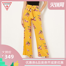 Guess 2020 new spring women's flower pattern Fashion wide leg pants-q71b02r7kd0
