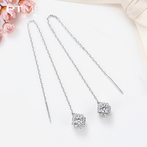 925 pure silver earline female small ear pendant temperament long spring and summer style ear chain earring ear ornaments 2022 new wave