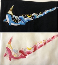 Nike hand embroidery diy hook whale self-embroidery couple T-shirt sweater send boyfriend send best friend 520 gift